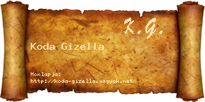 Koda Gizella névjegykártya