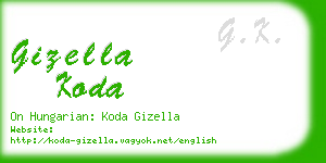gizella koda business card